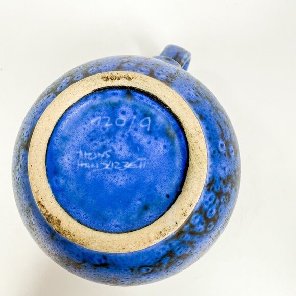 Thoms Keramik West Germany Blue Speckled Glaze Pitcher 120/9 - Picture 6 of 7